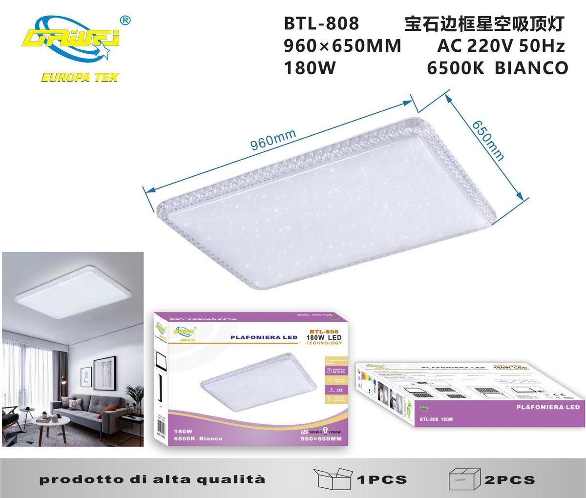 Plafoniera — BTL-808, 180 W