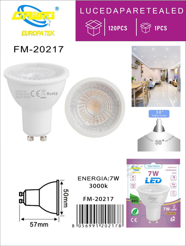 Lampadina COB GU10 — 7 W, GU10