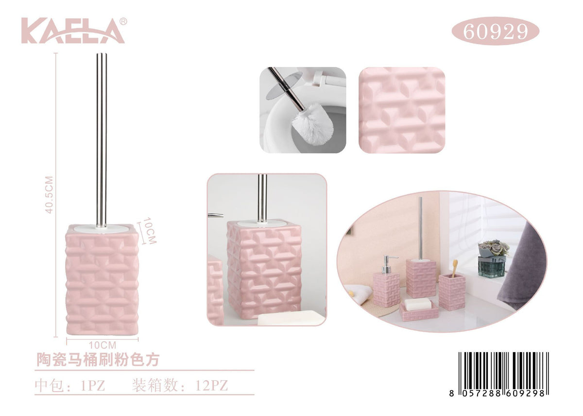 Scopino WC, rosa in ceramica