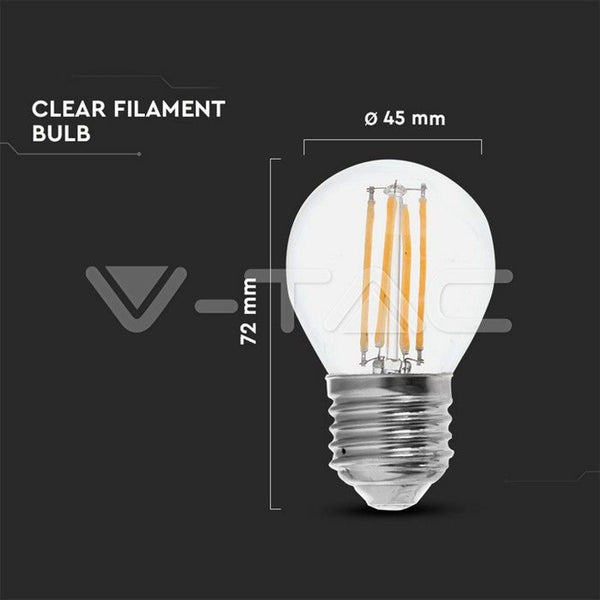 Lampadina LED E27 G45 a filamento 6 W 3000 K