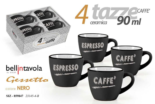 Tazzina da caffè 23145/4/B, 90 ml, confezione da 4 pezzi