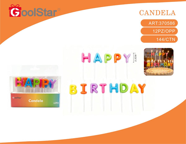 Candele  happy birthday colorati