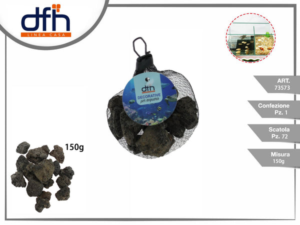 Pietre decorative scure per acquario, 150 g