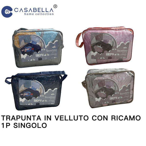 Trapunta in Velluto con Ricamo 1P
