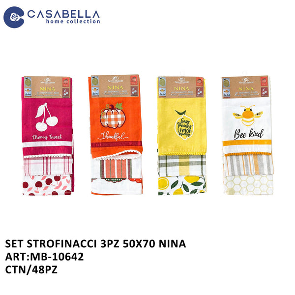 Set Strofinacci 3PZ 50X70 Nina