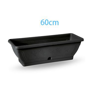VECA VASO CASSETTA VENEZIA C/SOTTO 60CM ANTRACITE