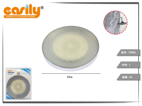 Soffione doccia rotondo a LED da 22 cm