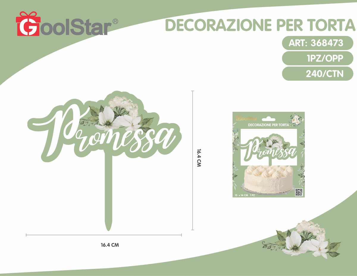 Decorazione in acrilico per torta