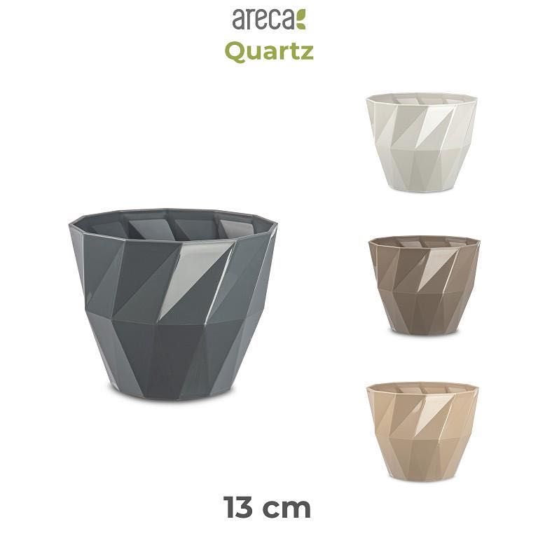 VASO QUQRTZ PLASTICA ARECA 13CM 13X13X10.2CM