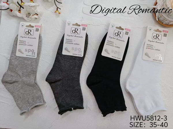 Calzini donna HWU5812 in cotone, taglia 35-40