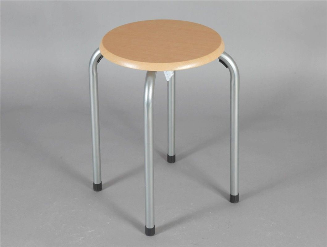 SGABELLO METALLO BASE LEGNO