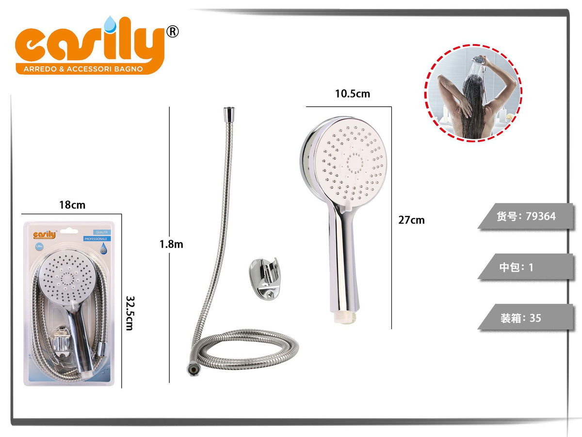 Kit doccetta con piastra chiara e bordo laterale ampio