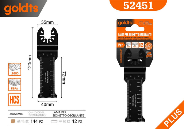 Lama per sega multiuso QH-1040K-3L, 118 × 40 × 68 mm