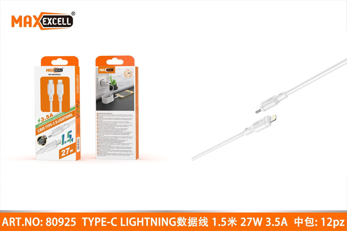 Cavo TYPE-C LIGHTNING 1.5M 27W 3.5A