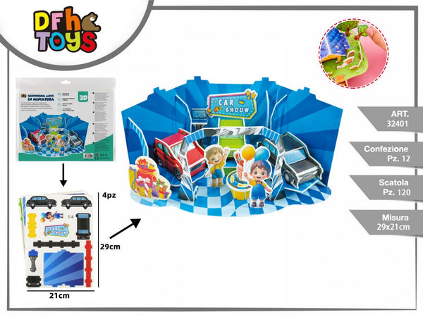 Puzzle 3D showroom auto in miniatura