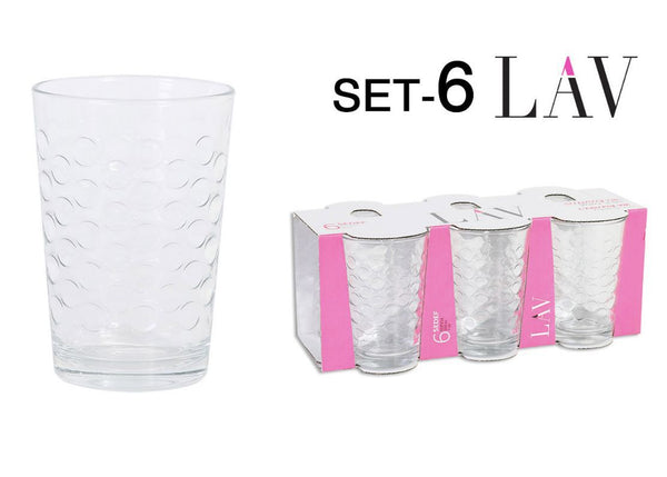 INDE SET 6 BICCHIERI ACQUA 205 SEDEF