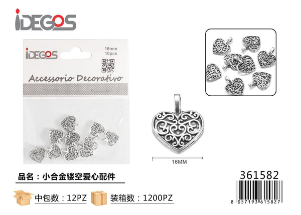 Decorazione Cuore traforato in metallo