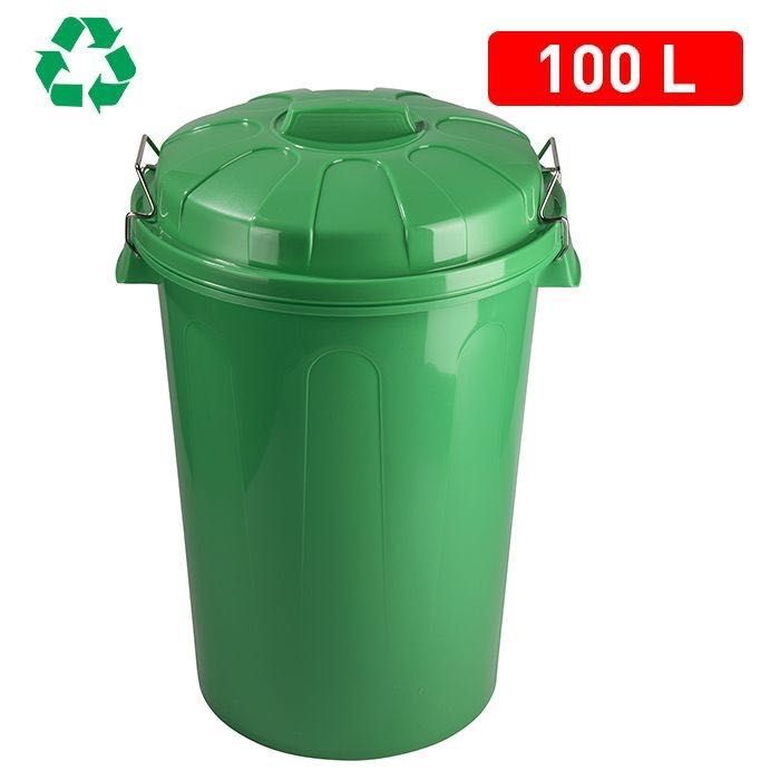 BIDONE 100LT 54X50X76CM VERDE