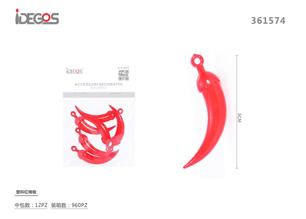 Decorazione Peperoncino rosso in plastica
