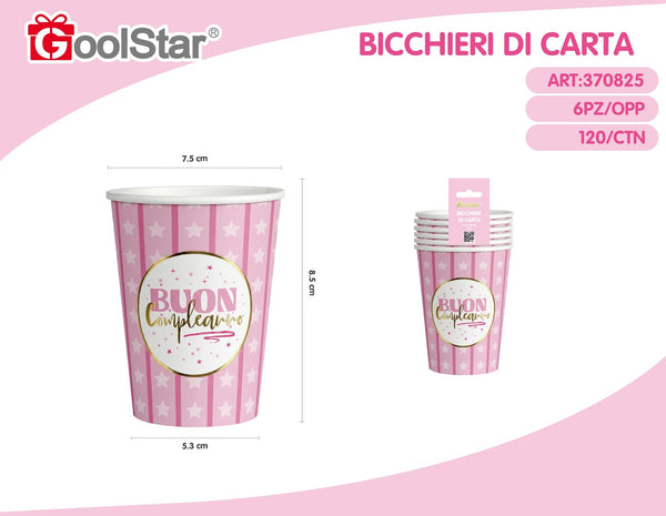 Bicchiere di carta buon compleanno