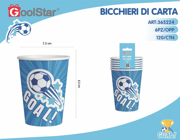 Bicchieri di carta calcio goal