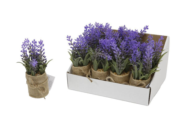 Lavanda artificiale in sacchetto di juta Ø 5 × 15 cm