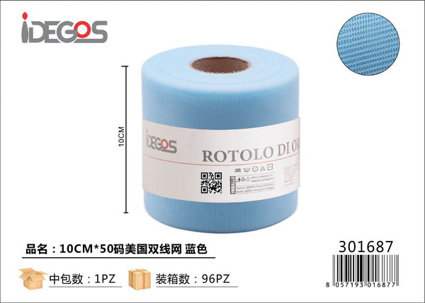 Rotolo di tulle a doppio filo, 10 cm x 45 yard