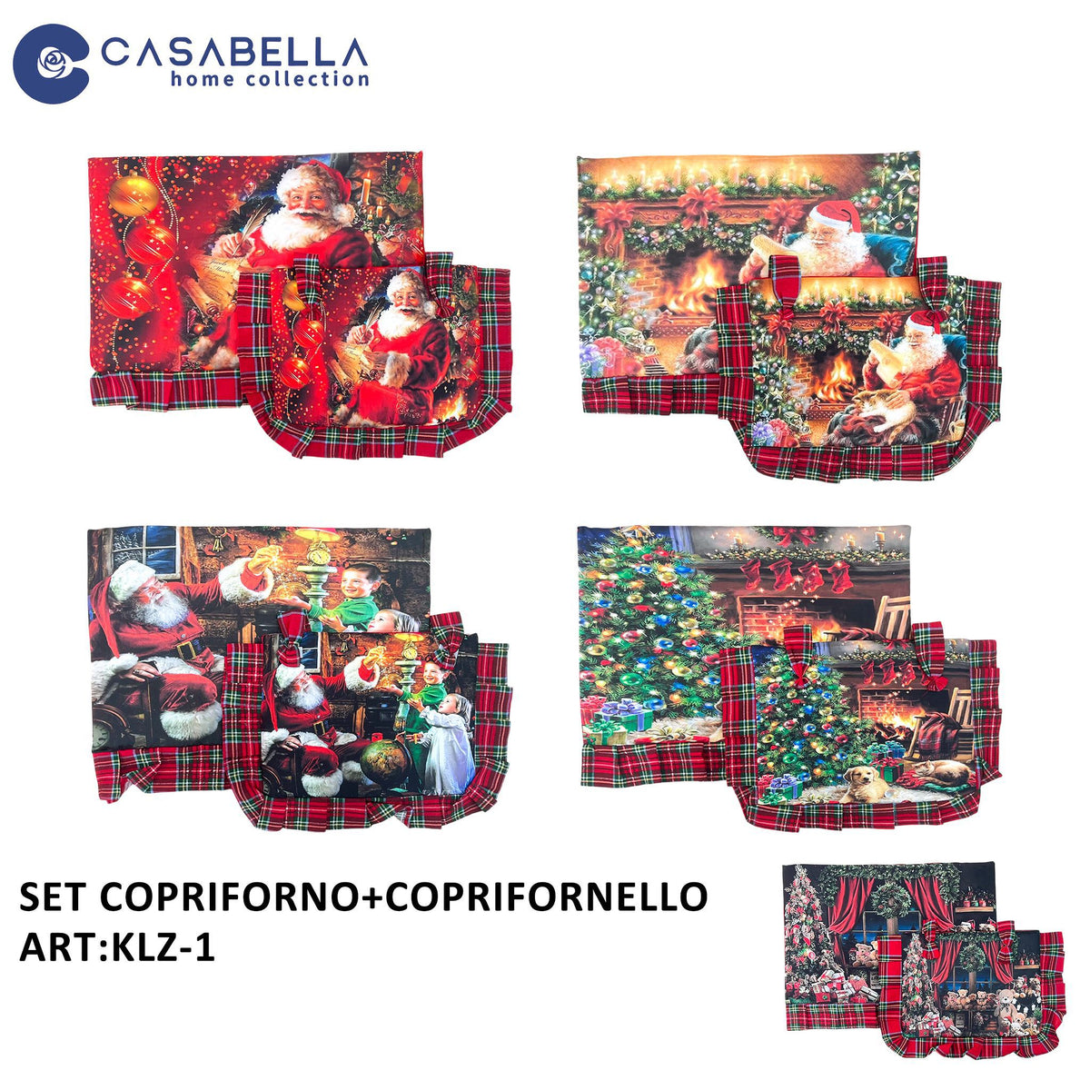 Set Copriforno+coprifornello Natalizia