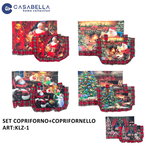 Set Copriforno+coprifornello Natalizia