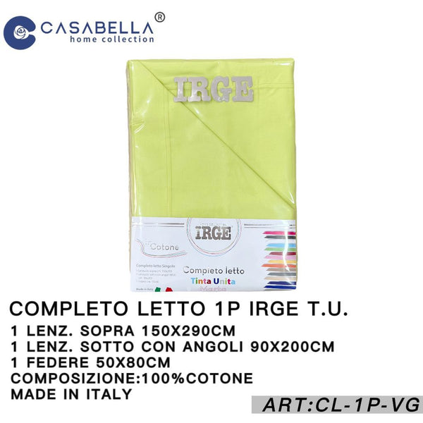 Completo Letto 1P Irge Verde Giallo