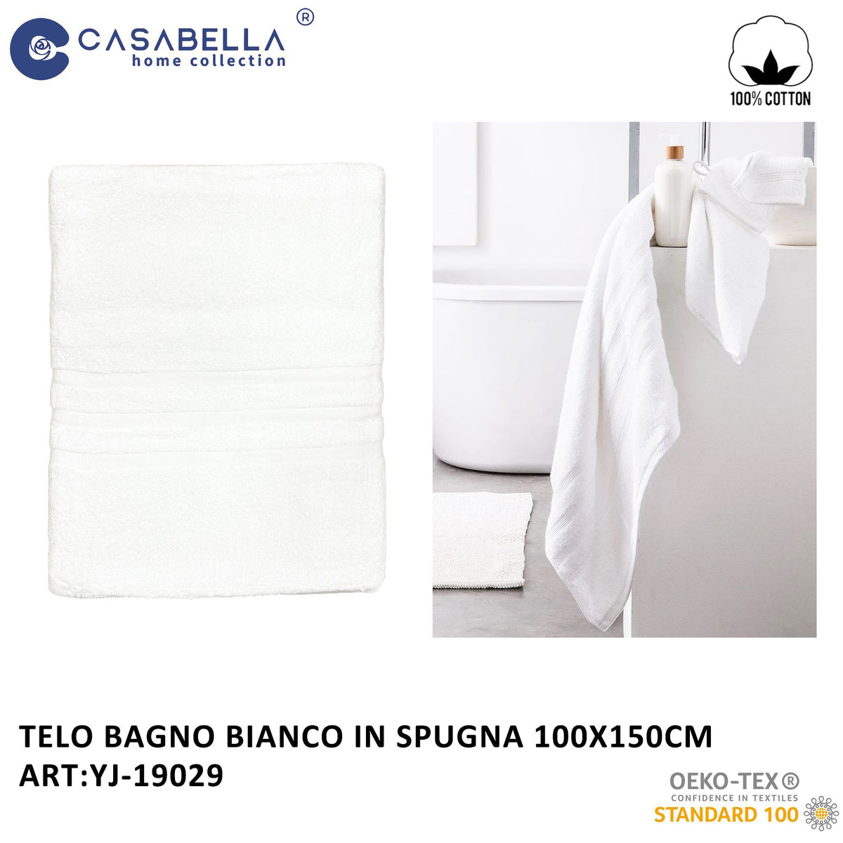 Telo Bagno Bainco 100X150CM