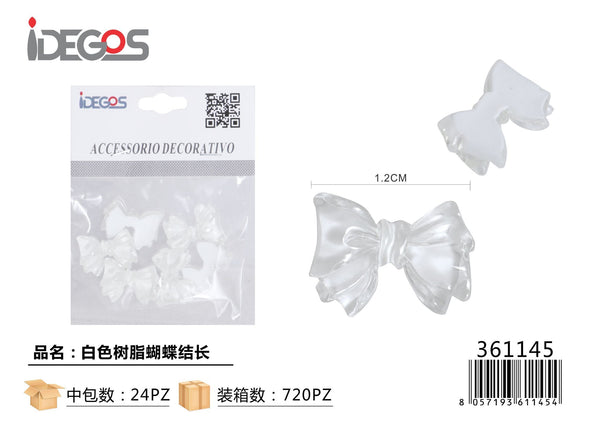 Fiocco decorativo allungato in resina
