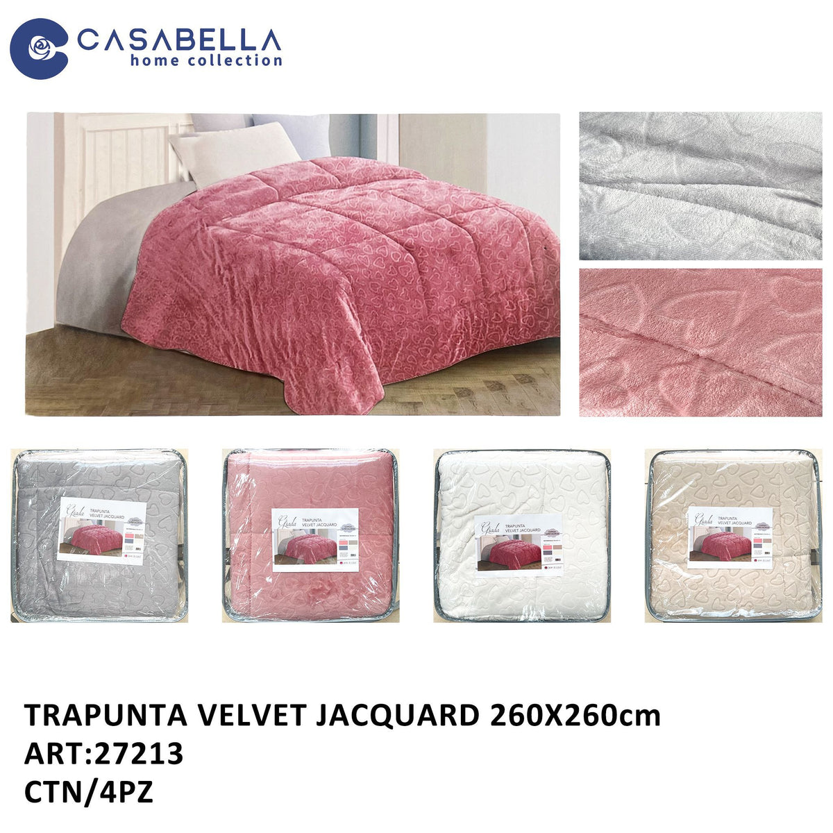 Trapunta Velvet Jacquard 260X260CM