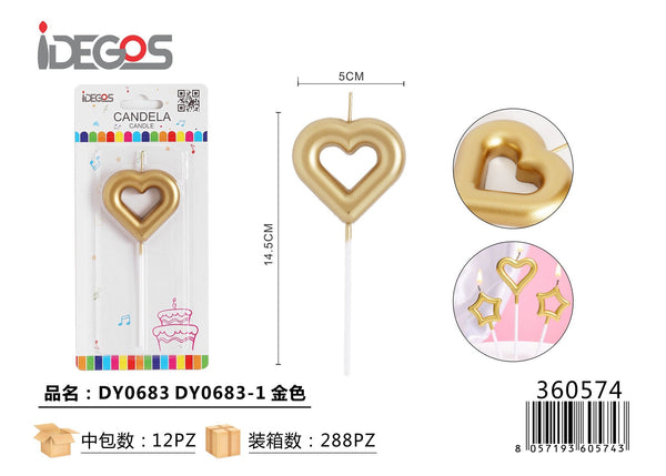 Candelina a cuore, modello DY0683