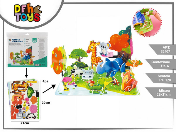 Puzzle 3D foresta in miniatura