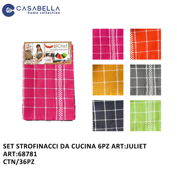 Set Strofinacci da Cucina 6PZ