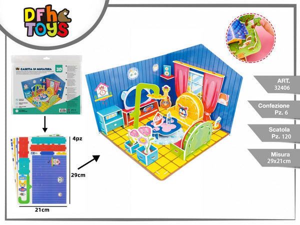 Puzzle 3D casetta in miniatura