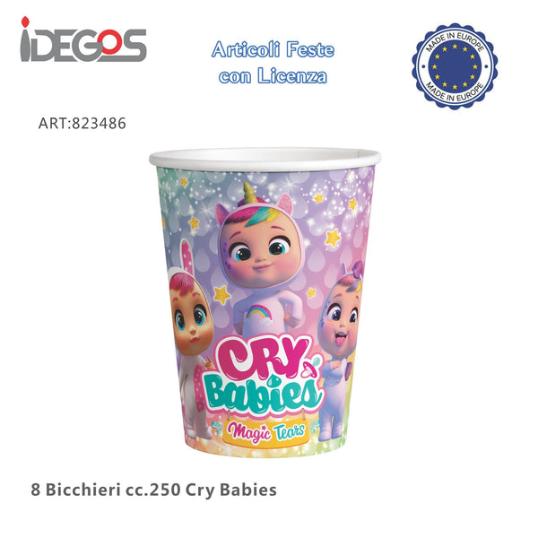 Bicchieri Cry Babies, 250 ml, 8 pezzi