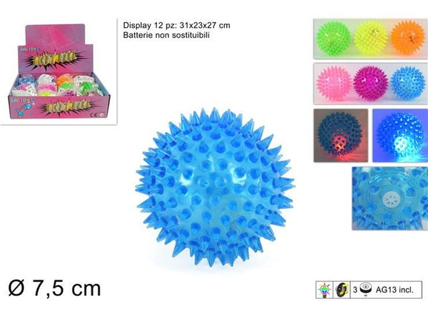 Pallina con luce e suono Ø 7,5 cm