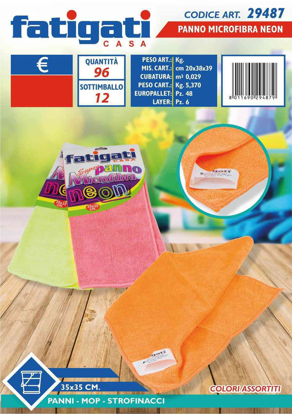 FATIGATI PANNO MICROFIBRA NEON 35X35CM