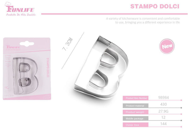 Stampo per biscotti a forma di lettera B