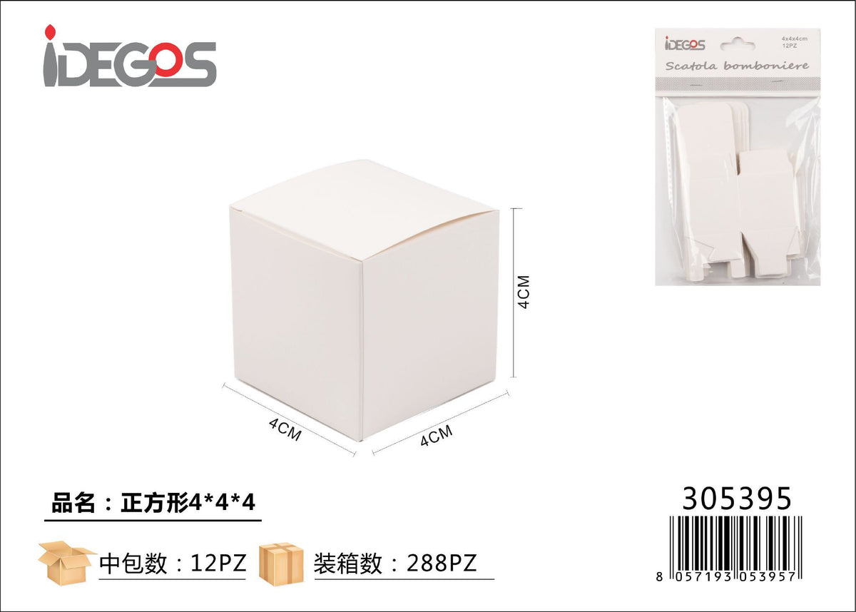Scatole regalo quadrate – confezione da 12 pezzi