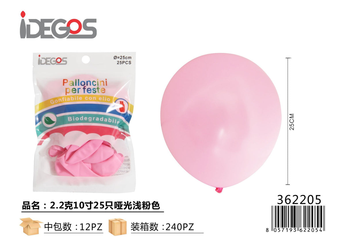 Palloncini in lattice, 10 pollici, 25 pezzi, serie 2,2 g