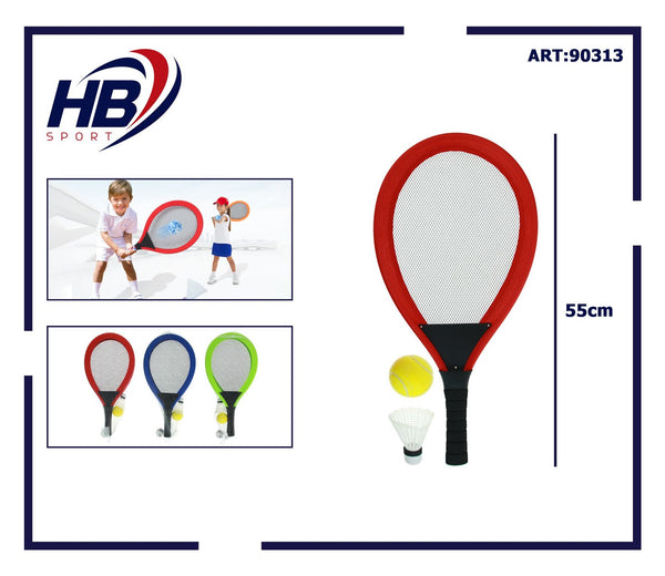 Set racchette da gioco 55 cm con pallina e volano