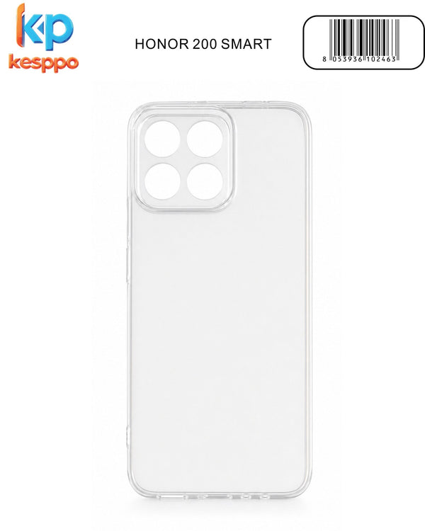 Custodia per Honor 200 SMART – trasparente, in silicone, con aperture sagomate