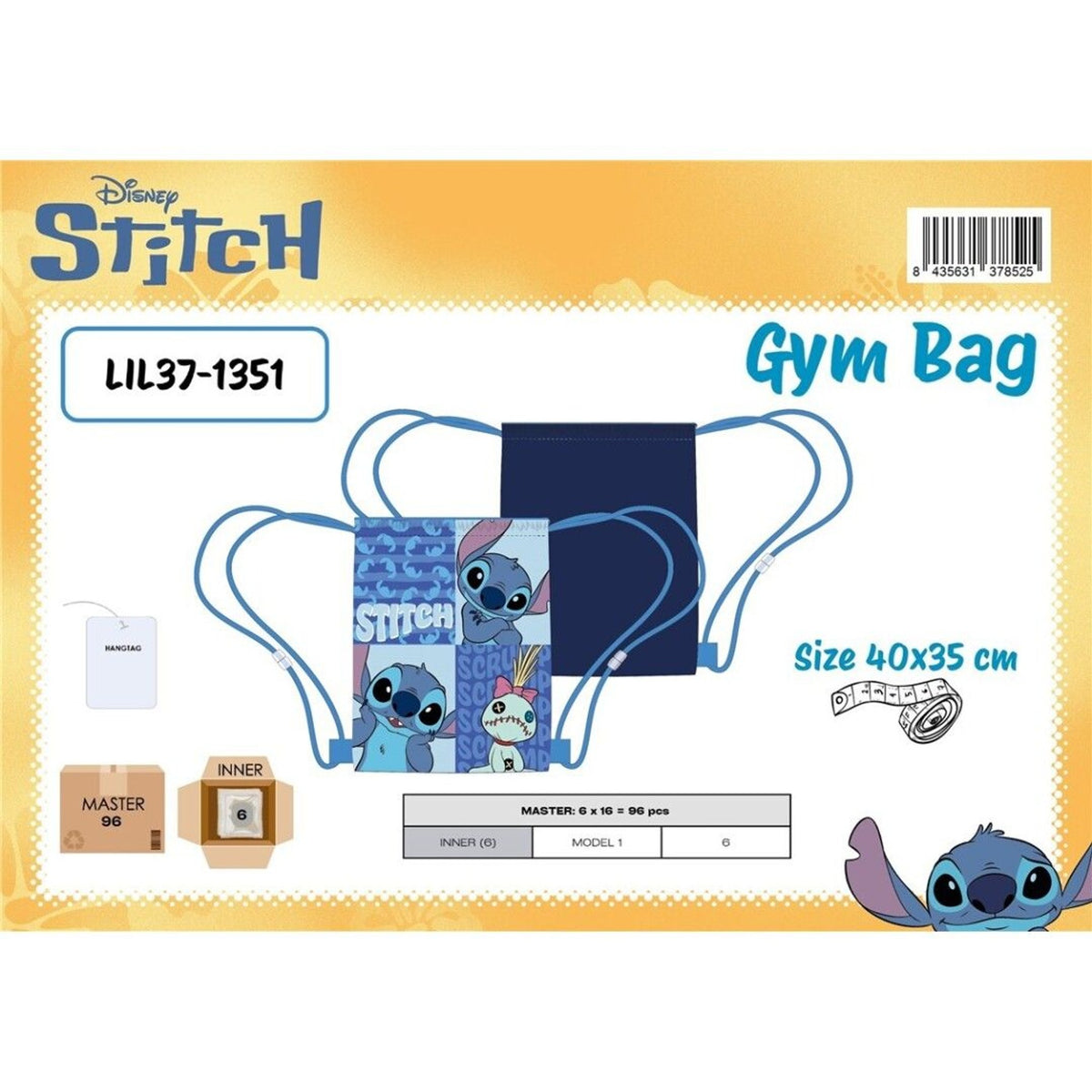 Sacca a coulisse – STITCH BOY GYM BAG 40X35 LIL371351