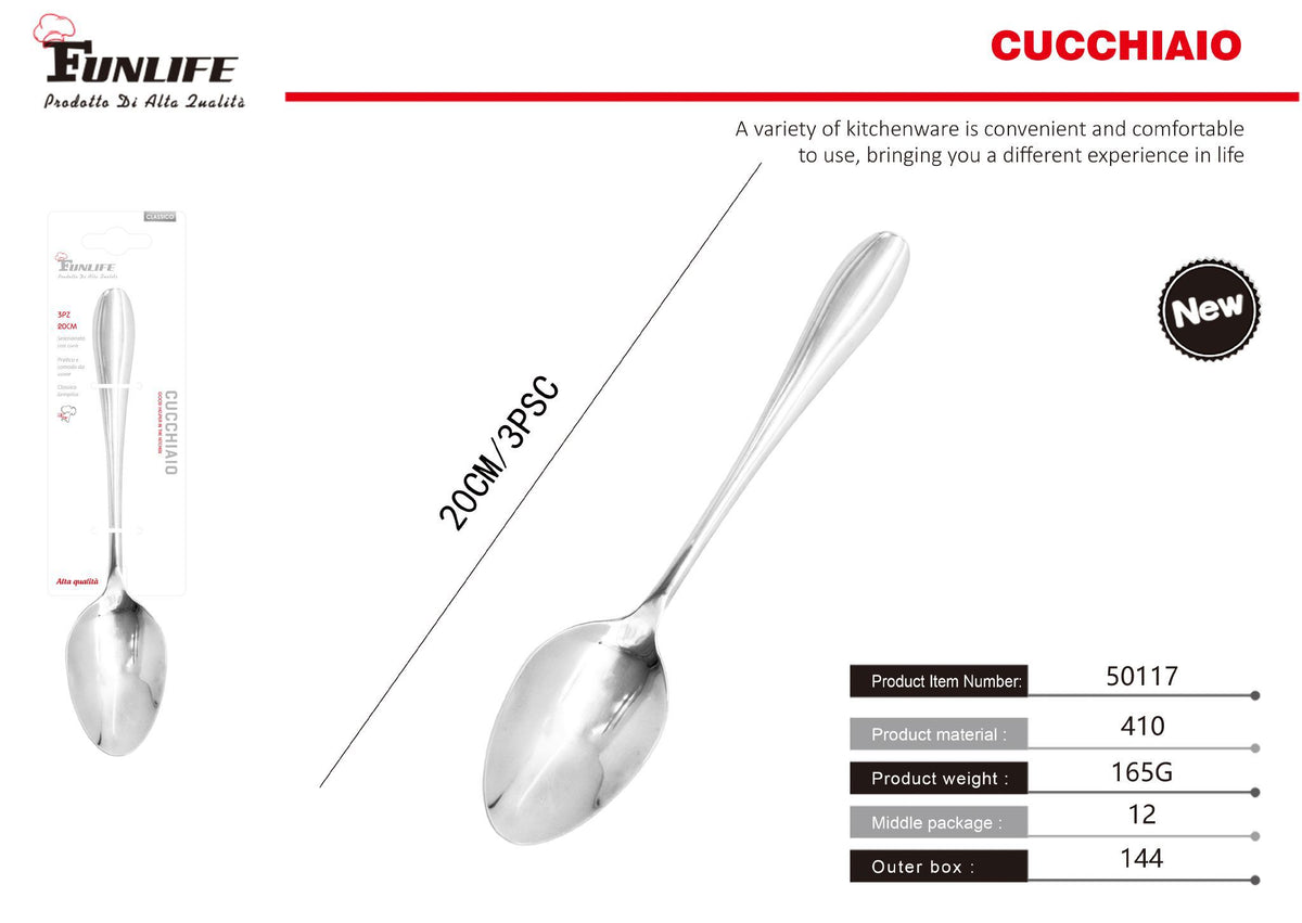 Cucchiaio 1012, n. 1, confezione da 3 pezzi