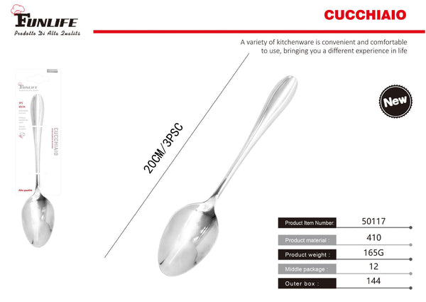 Cucchiaio 1012, n. 1, confezione da 3 pezzi