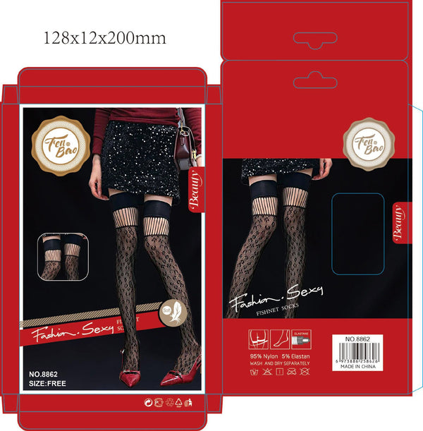 Calze lunghe a rete donna NO.8862