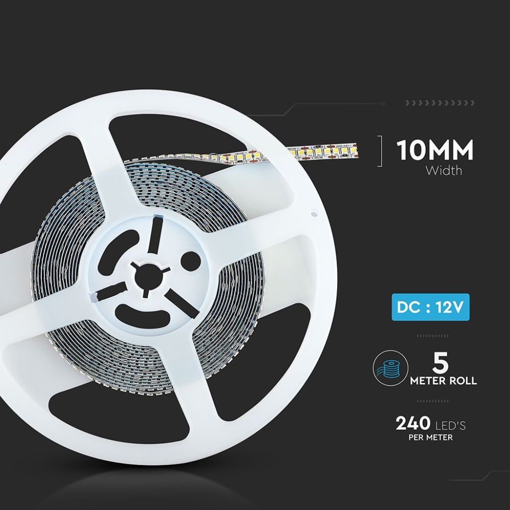 Striscia LED V-TAC 12 V 20 W/m 5 m 4000 K IP20